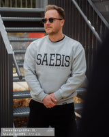 Extra schwerer Lifestyle Herren Sweater asphaltgrau by SAEBIS®