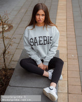 Extra schwerer Lifestyle Damen Oversized Sweater asphaltgrau by SAEBIS®
