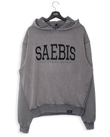 Lifestyle Herren Hoodie washed grau by SAEBIS®