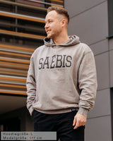 Lifestyle Herren Hoodie washed grau by SAEBIS®