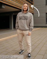 Lifestyle Herren Hoodie washed grau by SAEBIS®