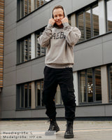 Lifestyle Herren Hoodie washed grau by SAEBIS®