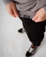 Lifestyle Herren Hoodie washed grau by SAEBIS®