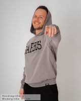 Lifestyle Herren Hoodie washed grau by SAEBIS®