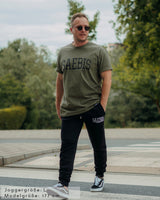 Lifestyle Herren Jogginghose schwarz mit Stickerei by SAEBIS®