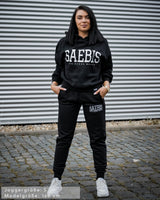 Lifestyle Damen Jogginghose schwarz mit Stickerei by SAEBIS®