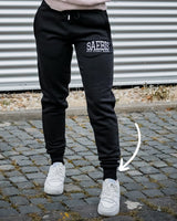 Lifestyle Damen Jogginghose schwarz mit Stickerei by SAEBIS®