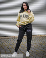 Lifestyle Damen Jogginghose schwarz mit Stickerei by SAEBIS®