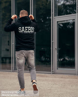 Lifestyle Herren Zip Hoodie mit Reißverschluss schwarz by SAEBIS®