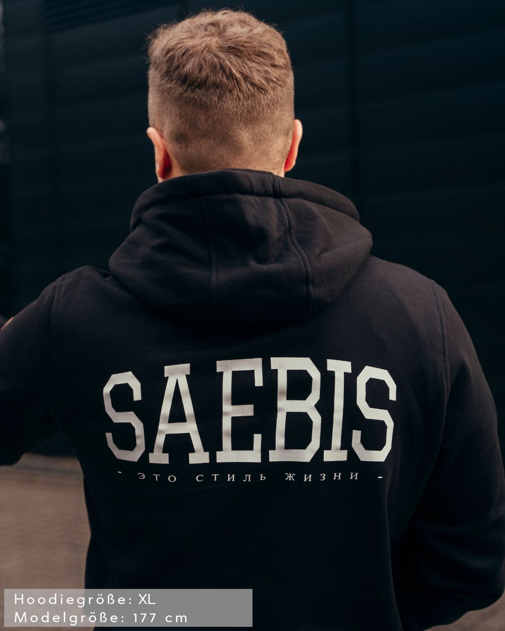 Lifestyle Herren Zip Hoodie mit Reißverschluss schwarz by SAEBIS®
