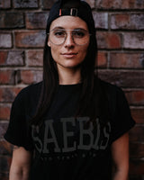 Lifestyle All Black Damen Oversized T-Shirt by SAEBIS®