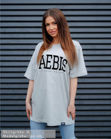 Lifestyle Damen Oversized T-Shirt asphaltgrau by SAEBIS®