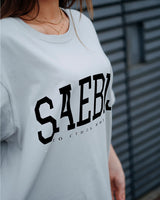 Lifestyle Damen Oversized T-Shirt asphaltgrau by SAEBIS®
