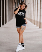Lifestyle Damen Oversized T-Shirt schwarz by SAEBIS®