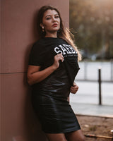 Lifestyle Damen Oversized T-Shirt schwarz by SAEBIS®
