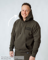 Lifestyle Herren Hoodie khaki mit Stickerei by SAEBIS®