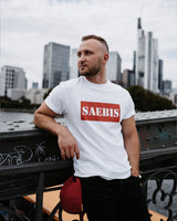 SAEBIS® Red Box Herren T-Shirt weiß