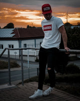 SAEBIS® Red Box Herren T-Shirt weiß