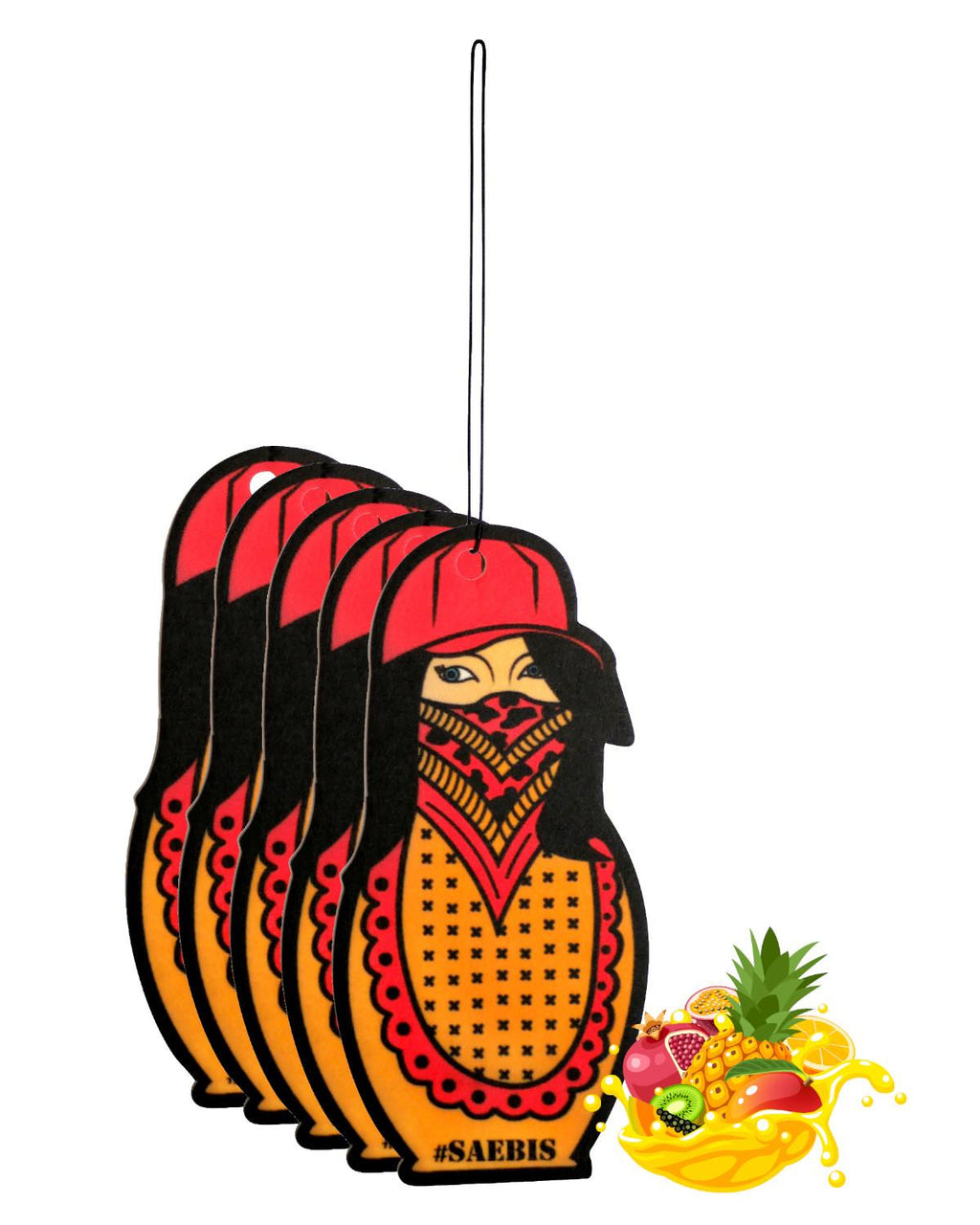 SAEBIS® 5er SET Matryoshka Duftbaum Tutti Frutti