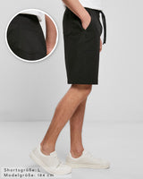 Lifestyle Herren Stoff Shorts schwarz by SAEBIS®