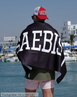 Lifestyle Strandtuch schwarz by SAEBIS®