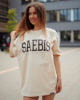 Lifestyle Damen T-Shirt Kleid cremefarben by SAEBIS®