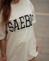 Lifestyle Damen T-Shirt Kleid cremefarben by SAEBIS®