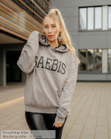 Lifestyle Damen Oversized Hoodie washed grau by SAEBIS®