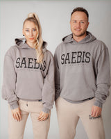 Lifestyle Damen Oversized Hoodie washed grau by SAEBIS®
