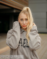 Lifestyle Damen Oversized Hoodie washed grau by SAEBIS®