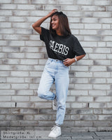 Lifestyle Damen Oversized T-Shirt washed schwarz by SAEBIS®