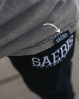 Lifestyle Herren T-Shirt washed grau/ weiß by SAEBIS®