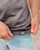 Lifestyle Herren T-Shirt washed schwarz by SAEBIS®