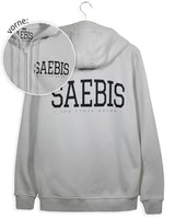 Lifestyle Herren Zip Hoodie mit Reißverschluss asphaltgrau by SAEBIS®