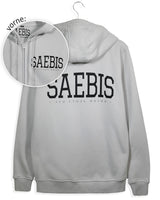 Lifestyle Damen Oversized Zip Hoodie mit Reißverschluss asphaltgrau by SAEBIS®