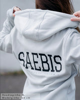 Lifestyle Damen Oversized Zip Hoodie mit Reißverschluss asphaltgrau by SAEBIS®