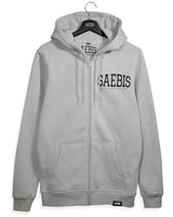 Lifestyle Damen Oversized Zip Hoodie mit Reißverschluss asphaltgrau by SAEBIS®