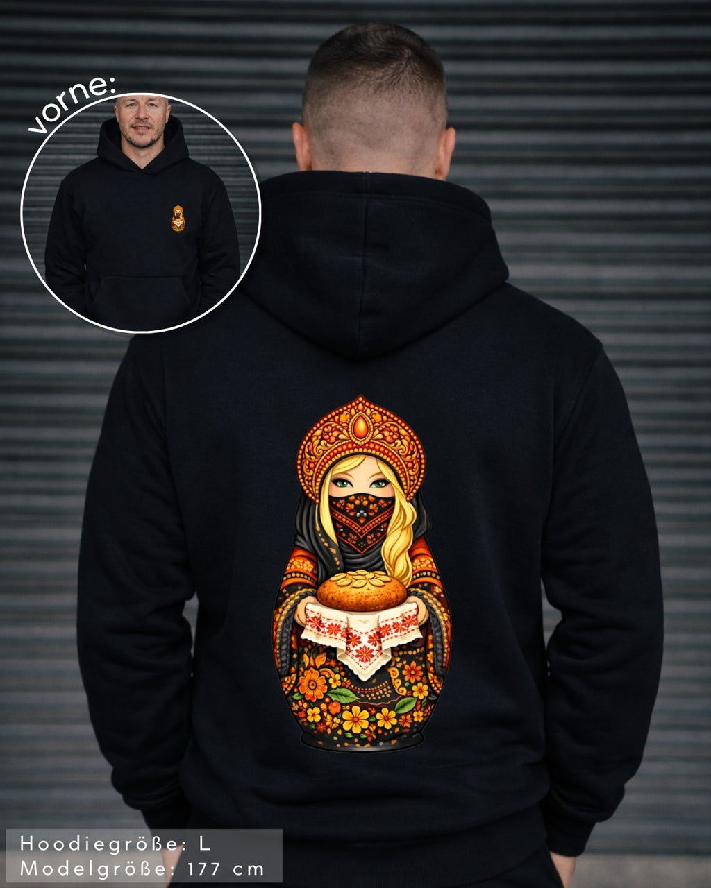 SLAVIC GIRL BLOND - Herren Extra-Oversized Hoodie schwarz by SAEBIS®