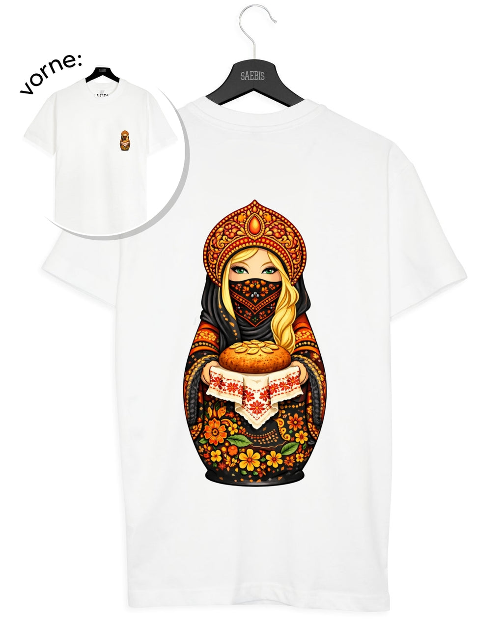 SLAVIC GIRL BLOND - Damen Oversized T-Shirt weiß by SAEBIS®