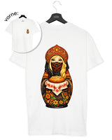 SLAVIC GIRL BLOND - Damen Oversized T-Shirt weiß by SAEBIS®