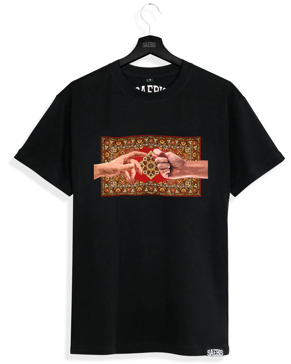 Дуля Damen Oversized T-Shirt schwarz by SAEBIS®