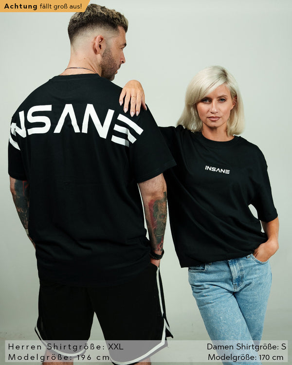 INSANE Damen Oversized T-Shirt schwarz by SAEBIS®