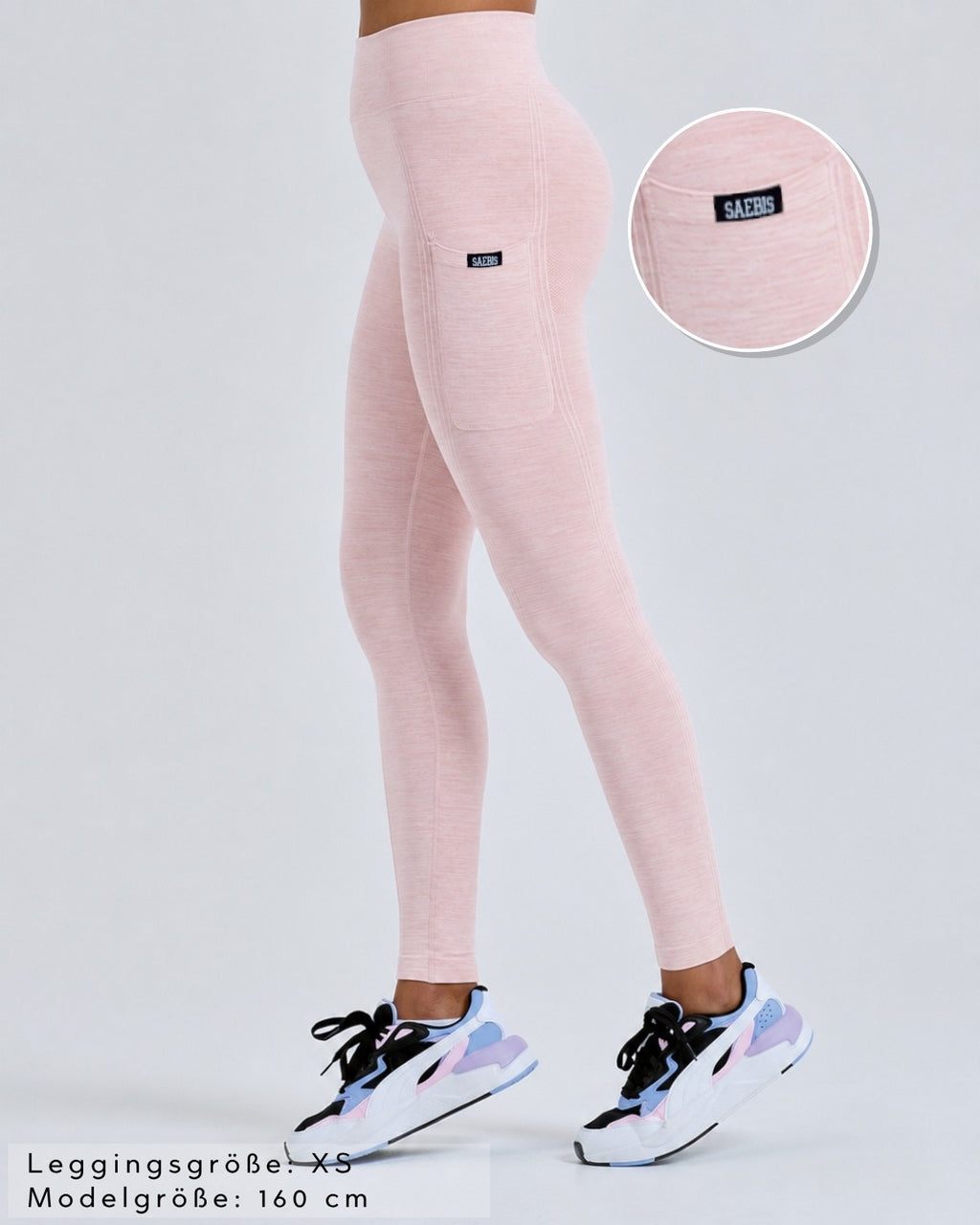 SAEBIS® SPORTS Damen Leggings mit Seitentasche