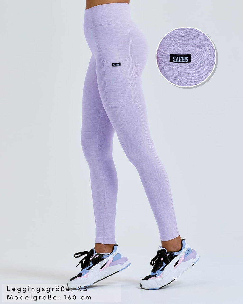 SAEBIS® SPORTS Damen Leggings mit Seitentasche