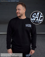 Lifestyle Herren Sweater schwarz mit Stickerei by SAEBIS®