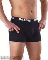 Herren Boxershorts aus Baumwolle schwarz by SAEBIS®