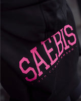 Lifestyle Pink Edition Damen Oversized Zip Hoodie mit Reißverschluss schwarz by SAEBIS®