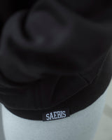 SAEBIS® стиль - Damen Oversized Zip Hoodie schwarz mit Reißverschluss