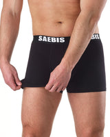 Herren Boxershorts aus Baumwolle schwarz by SAEBIS®