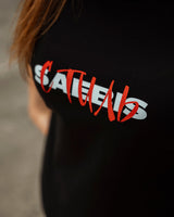 SAEBIS® стиль - Damen Oversized T-Shirt schwarz